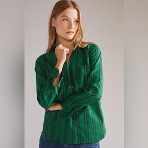 Anthropologie Striped Button Down